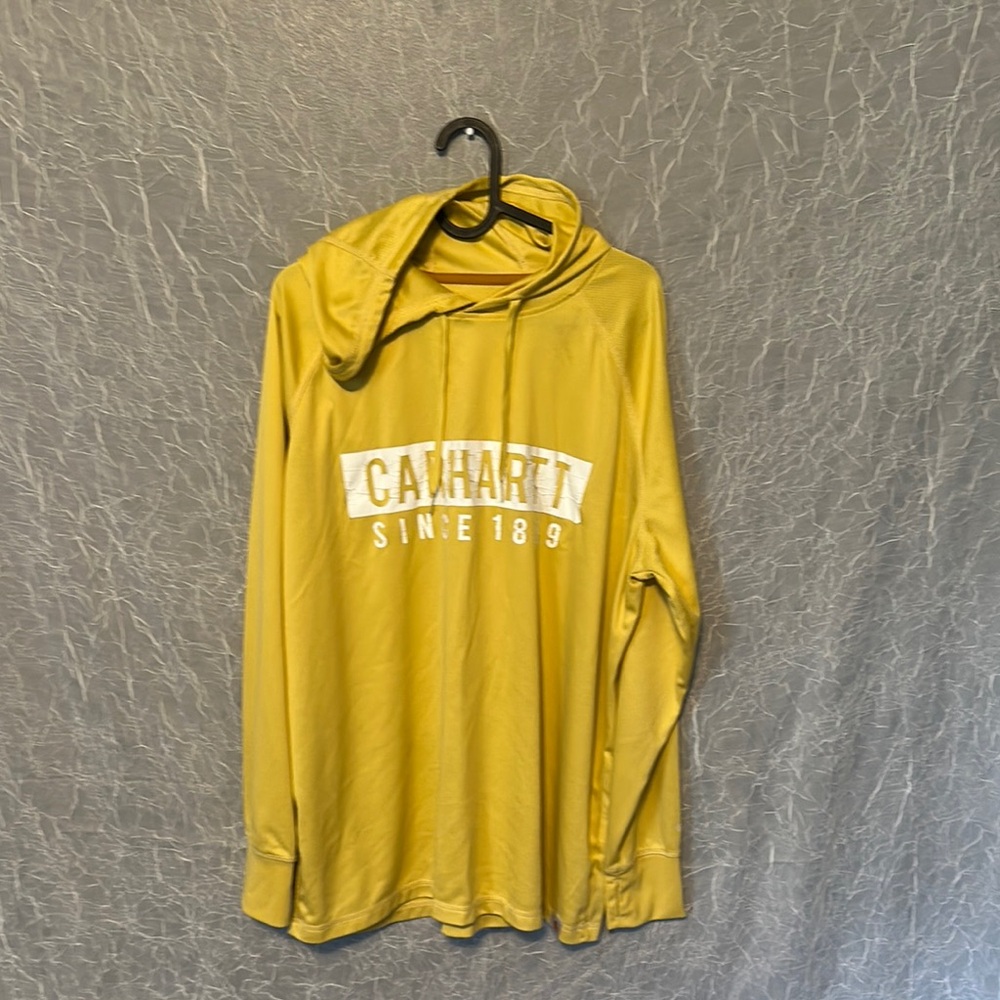 Carhartt Men's Yellow Hoodie Shirt